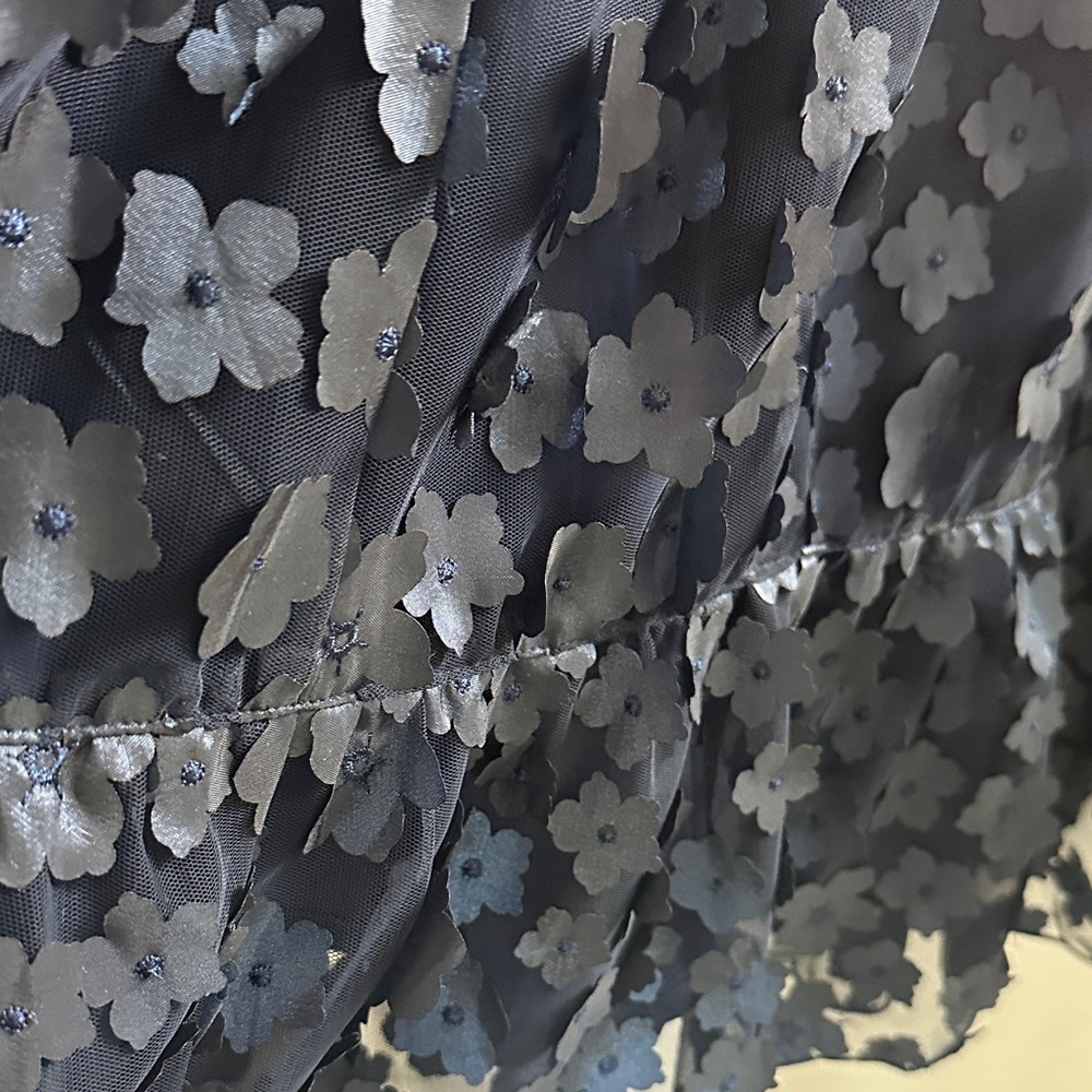 Eva Franco Navy Floral A-Line Skirt - Picture 2 of 12